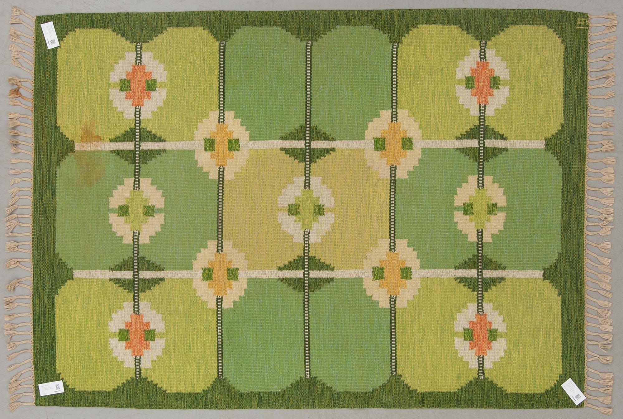 MATTA, rölakan, monogramsignerad IS (Ingegerd Silow). Ca 230 x 163 cm.