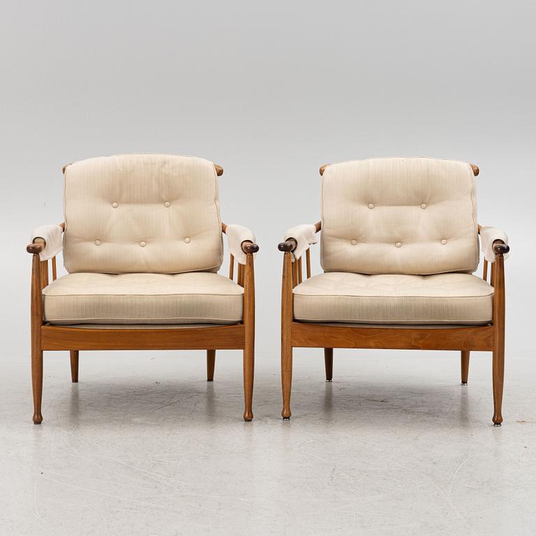 Kerstin Hörlin-Holmquist, armchairs, a pair, "Skrindan", OPE Möbel, second half of the 20th century.