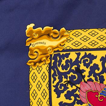 HERMÈS, 2 silk scarves, 'Nikko' & 'L'hiver'.