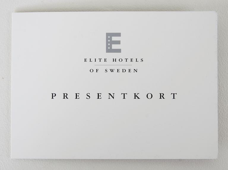 PRESENTKORT på övernattning på Hotel Elite Residens, Malmö. Säljes till förmån för Röda Korset.