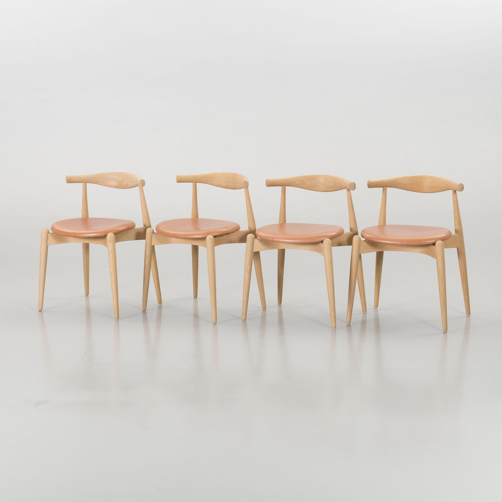 HANS J. WEGNER, chairs 4 st, "CH 20", for Carl Hansen & Søn.