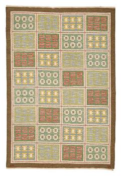 296. Edna Martin, A CARPET, flat weave, ca 315,5 x 210 cm, signed EM SH (Edna Martin, Svensk Hemslöjd).