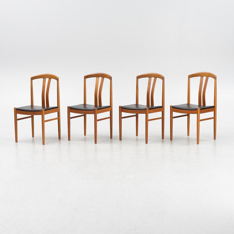 Carl Ewert Ekström, a set of four chairs, Albin Johansson & Söner, Hyssna, Sweden, 1960's.