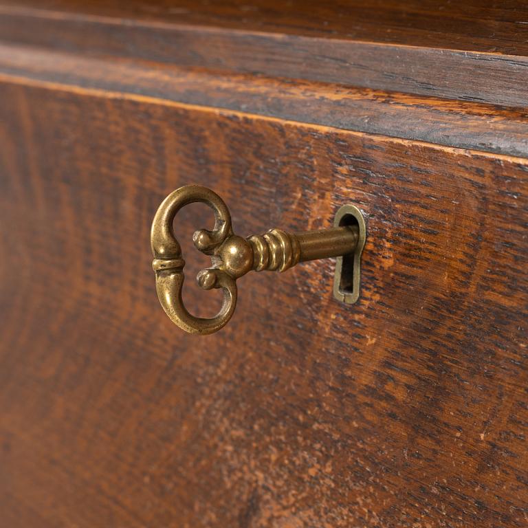 Display cabinet, Germany, 18th/19th century, with later secretaire.