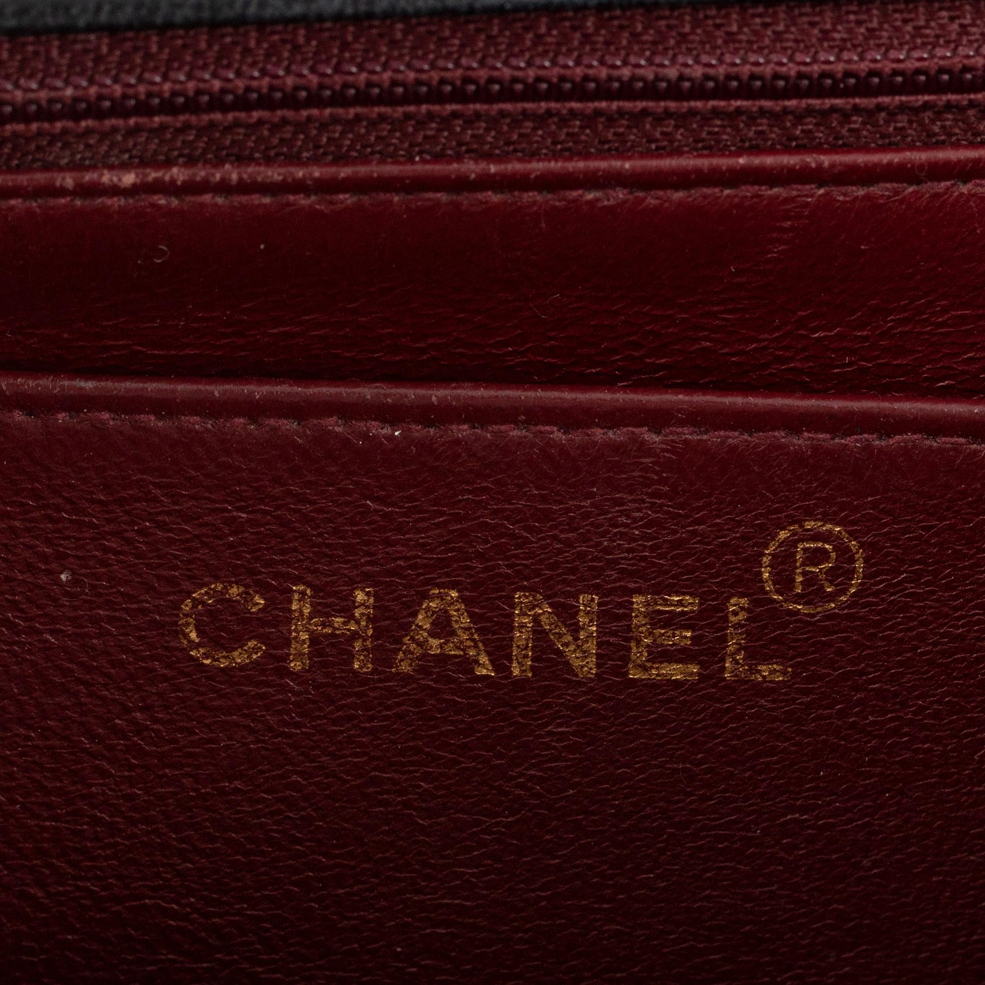 Chanel,  A black leather 'Mademoiselle' Classic Single Flap.