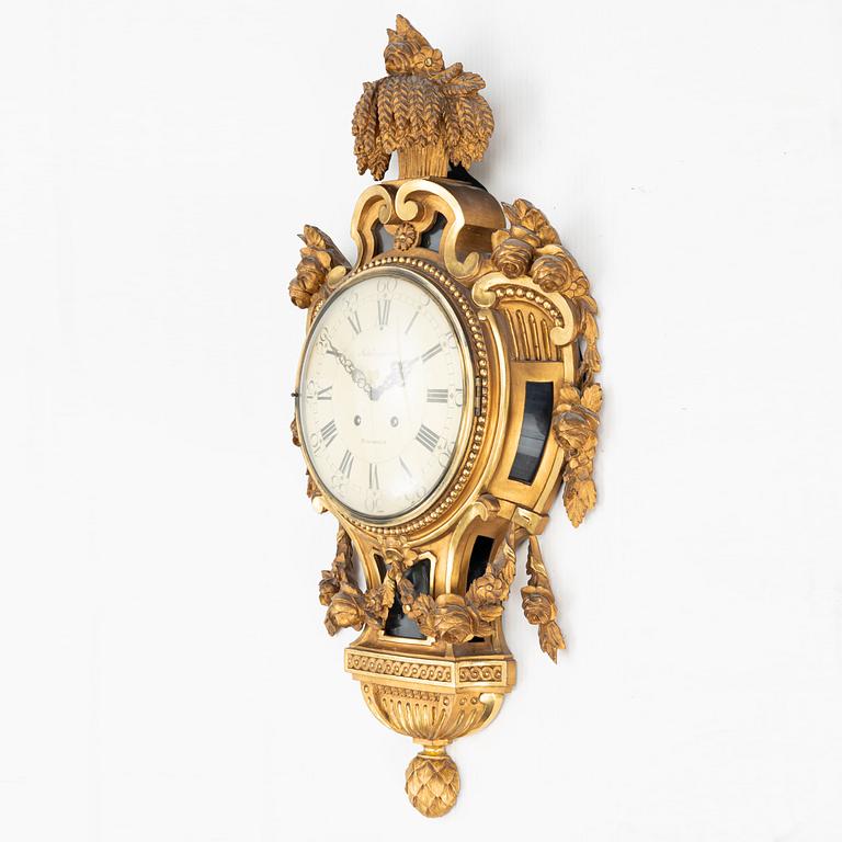 A Gustavian style wall clock, Rob. Engström, Stockholm, mid-20th Century.