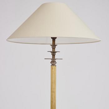 Nils Fougstedt, & Anna Petrus, a rare pewter and brass floor lamp, Svenskt Tenn, Stockholm 1929, model 763 A.