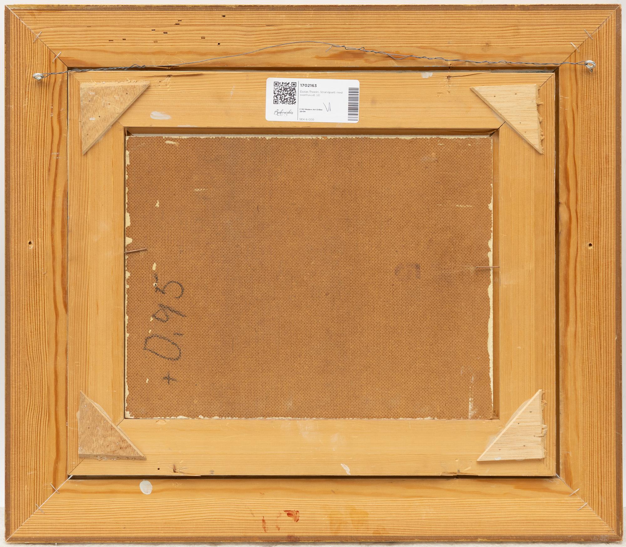 Esaias Thorén, Beach scene with swan head.