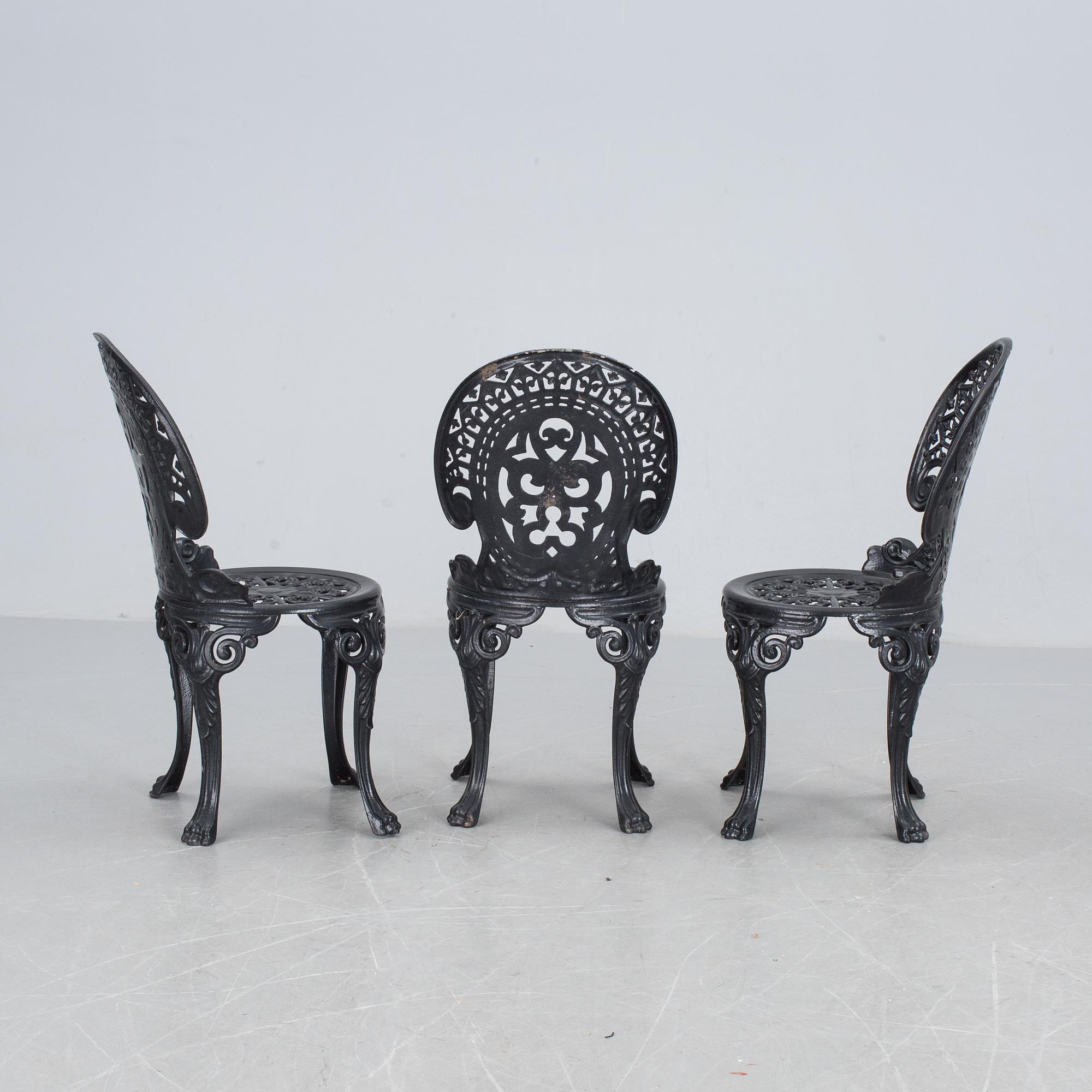 TRÄDGÅRDSMÖBEL, 4 delar, aluminium, 1900-talets senare del.