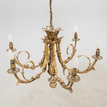 A Louis XVI-style chandelier later aprt of the 19th century.