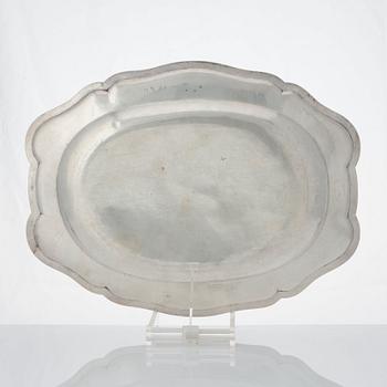 Nils Dahl, fat, ett par, silver, Linköping 1770. Rokoko.