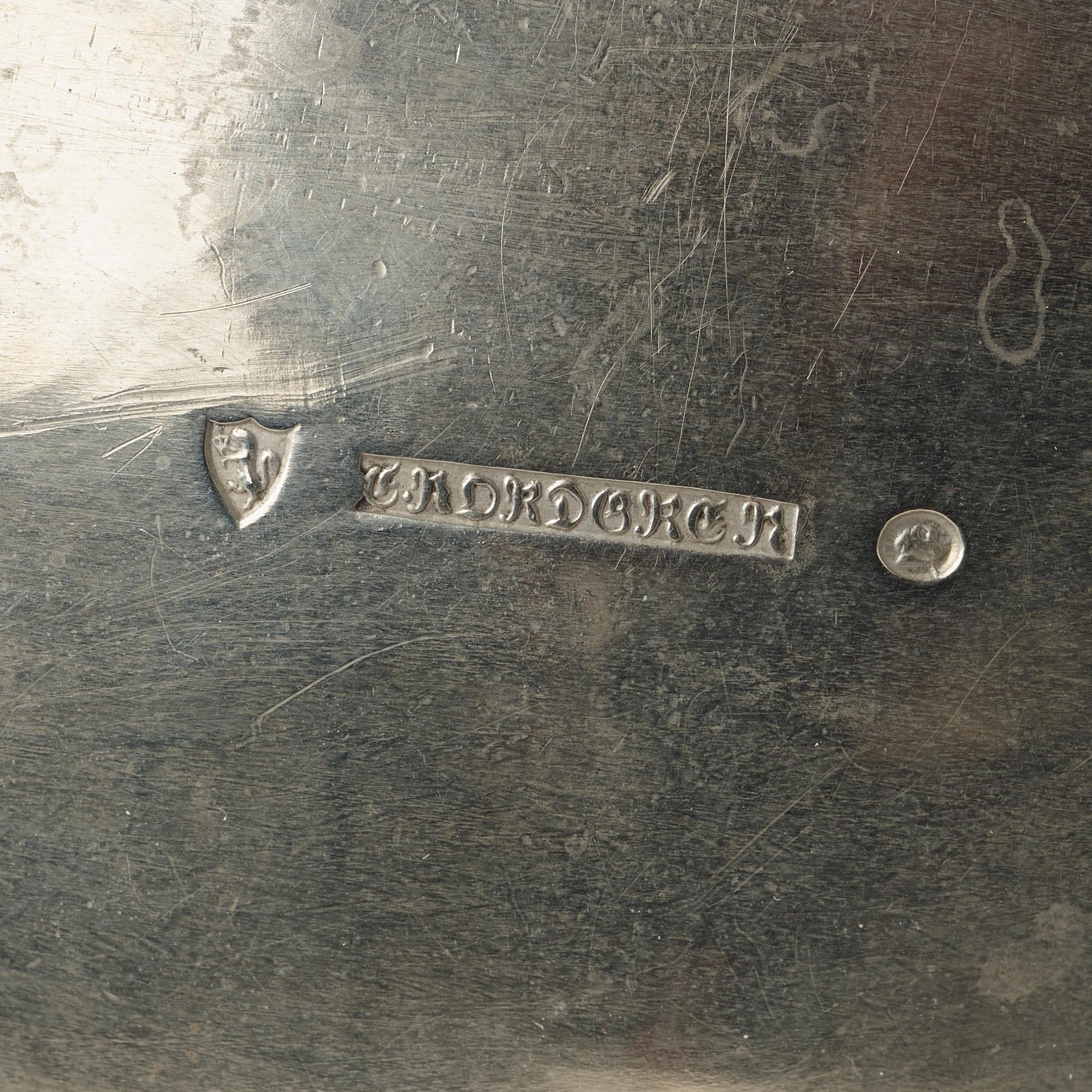 A Swedish late Empire tea pot by Erik Nordgren (Jönköping 1817-47).