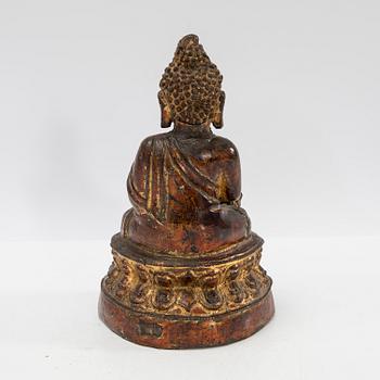Buddha, brons, troligen sen Ming (1368-1644).
