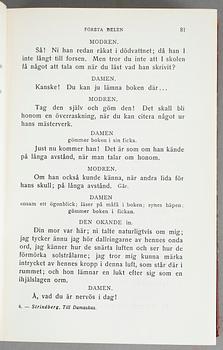 AUGUST STRINDBERGS SAMLADE VERK, 35 vol, Albert Bonniers förlag, Stockholm.