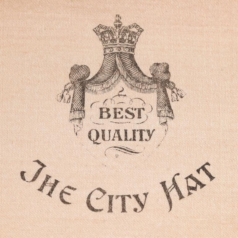 BEST QUALITY, hög hatt, "the city hat" 1930/40-tal.