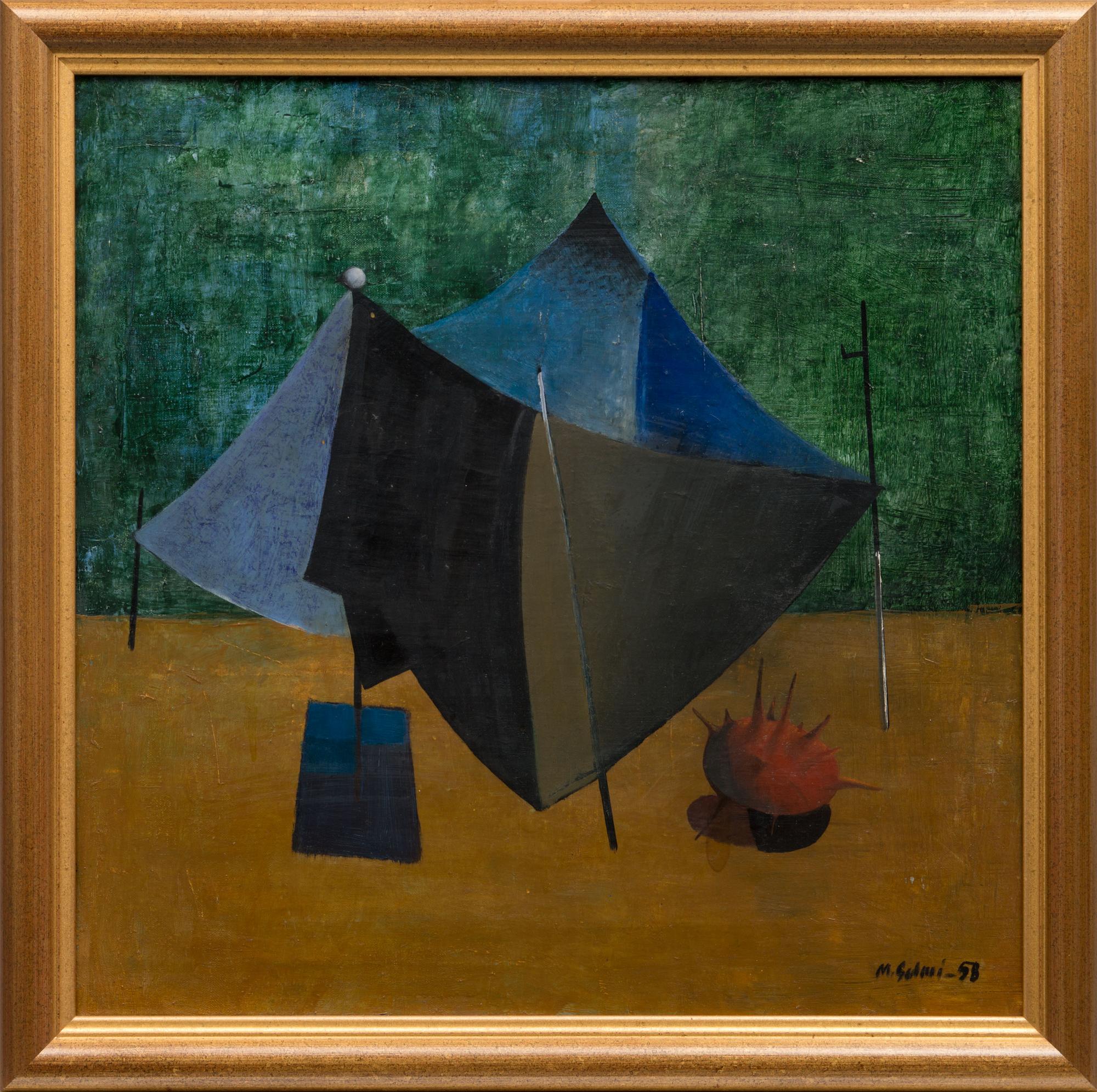 Oil on canvas, signed and dated -58.