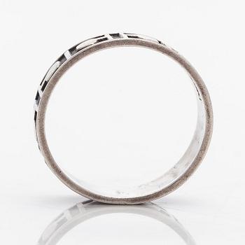 Börje Rajalin, armband och ring, silver. Kalevala Koru, Helsingfors 1973.