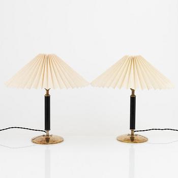 Harald Notini, a pair of table lights, Arvid Böhlmarks Lampfabrik, 1930s.