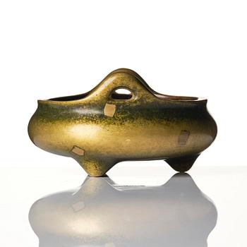 Rökelsekar, brons. Sen Qingdynasti/omkring 1900.