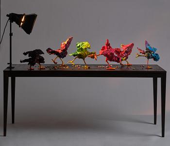 Nathalie Djurberg & Hans Berg, "A Thief Caught in the Act (Flock of Birds)".