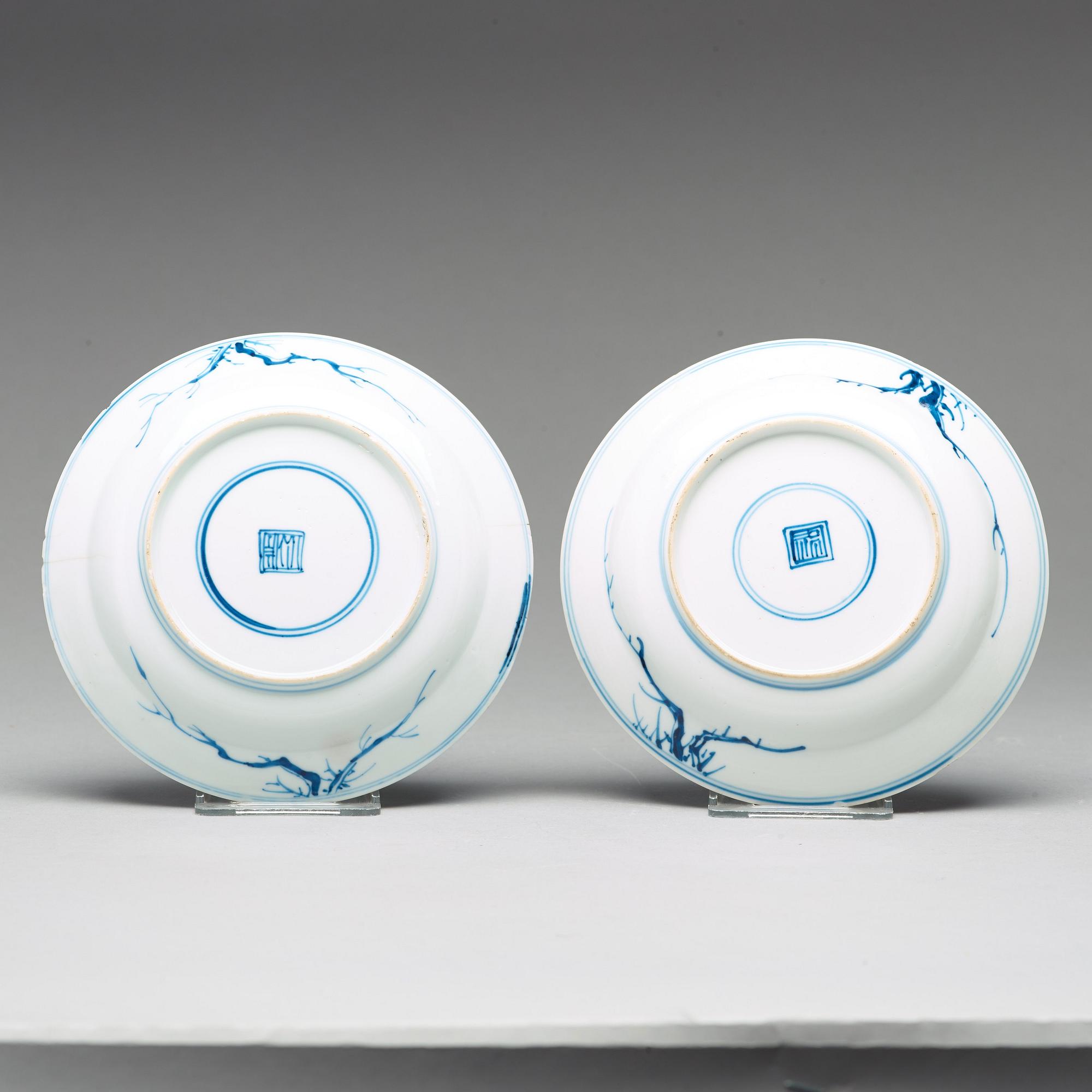 FAT, ett par, porslin. Qing dynastin, Kangxi (1662-1722).