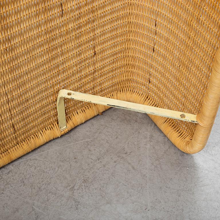 A late 20th century rattan bedside.