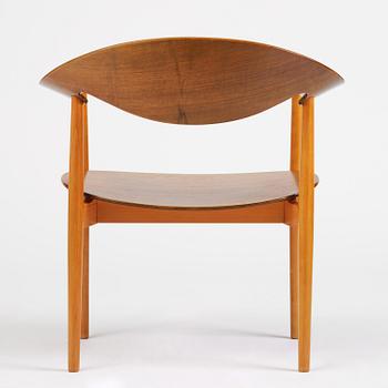 Ejner Larsen & Aksel Bender Madsen, a "Metropolitan" chair, Fritz Hansen, Denmark, 1950s.