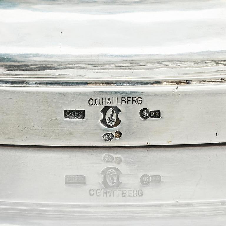 Kay Bojesen, a Danish silver bowl, Swedish Importmarks CG Hallberg 1918.