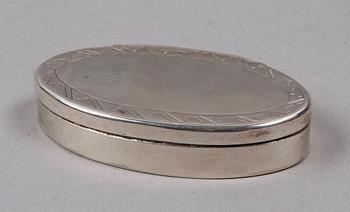 SNUSDOSA, silver, Johan Petter Hörling Enköping 1812.