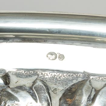 Tray, silver, Swedish import mark, first half of the 20th century.