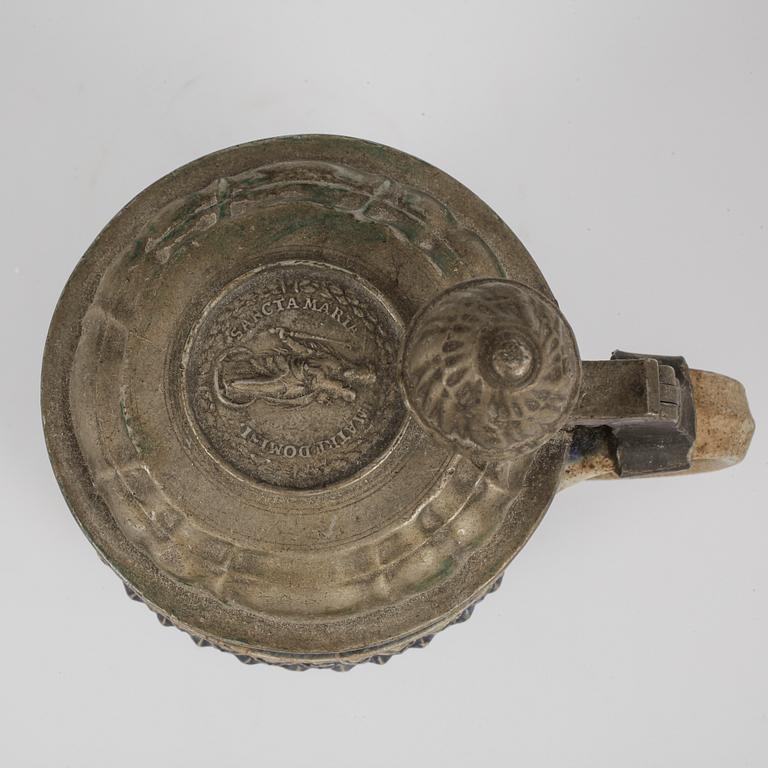 STOP, stengods, Westerwald, Tyskland 1700-talets första hälft.