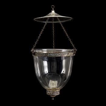 A 20th century glass ceiling light.