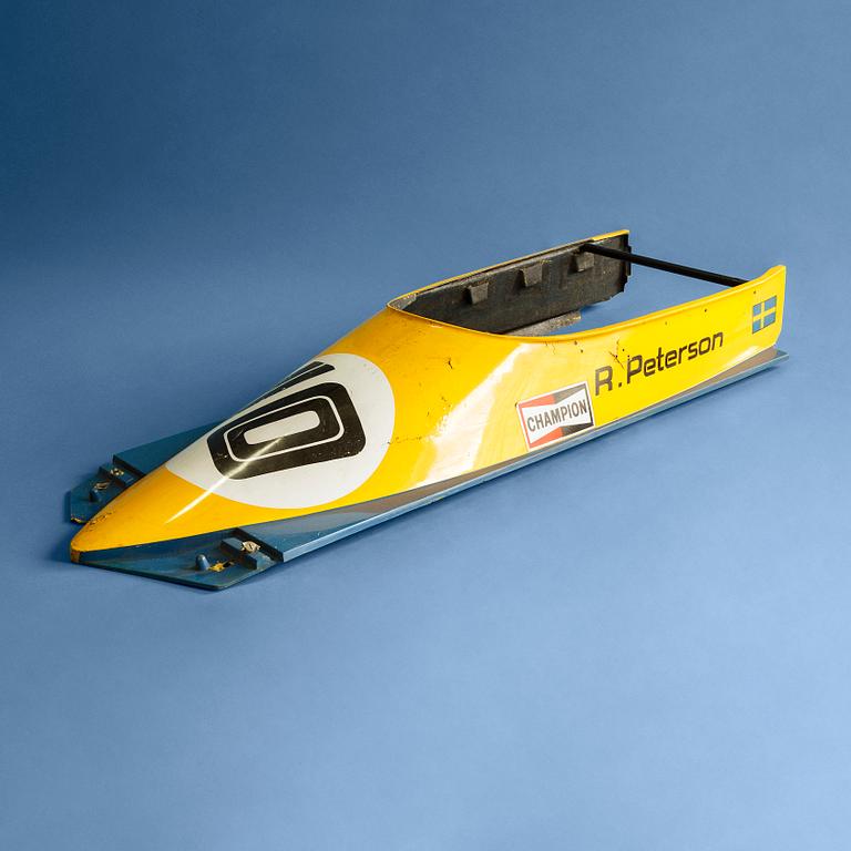 Cockpit front from a March 761, a Formula 1 Racing Single Seater wrecked by Ronnie Peterson 1976 at Zolder, Belgium.