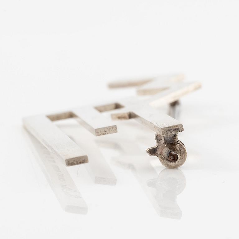 Wiwen Nilsson, monogrambrosch, sterlingsilver, Lund 1968.