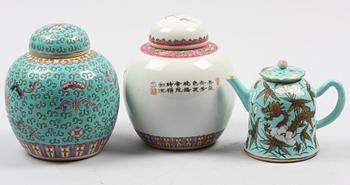 PARTI PORSLIN, 3 st, Kina. 1800-1900-tal.