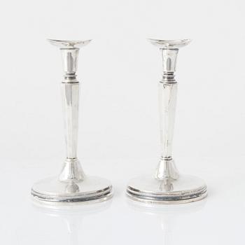 A pair of silver candle sticks, MGAB, Uppsala, Sweden, 1965.