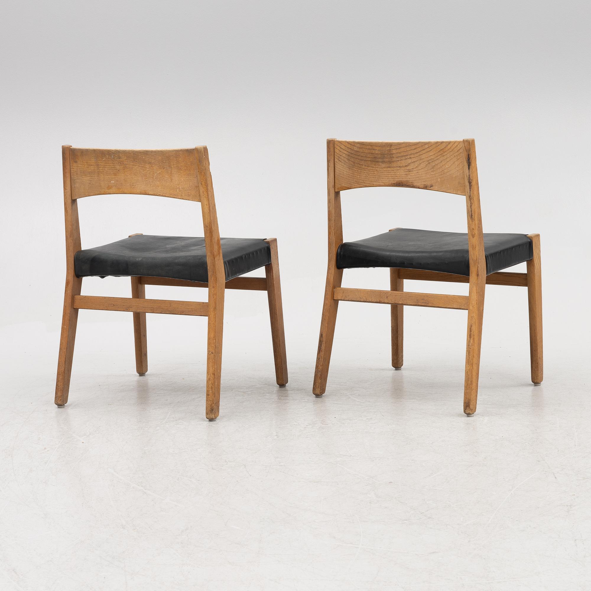 John Vedel-Rieper, six chairs, Denmark, second half of the 20th century.