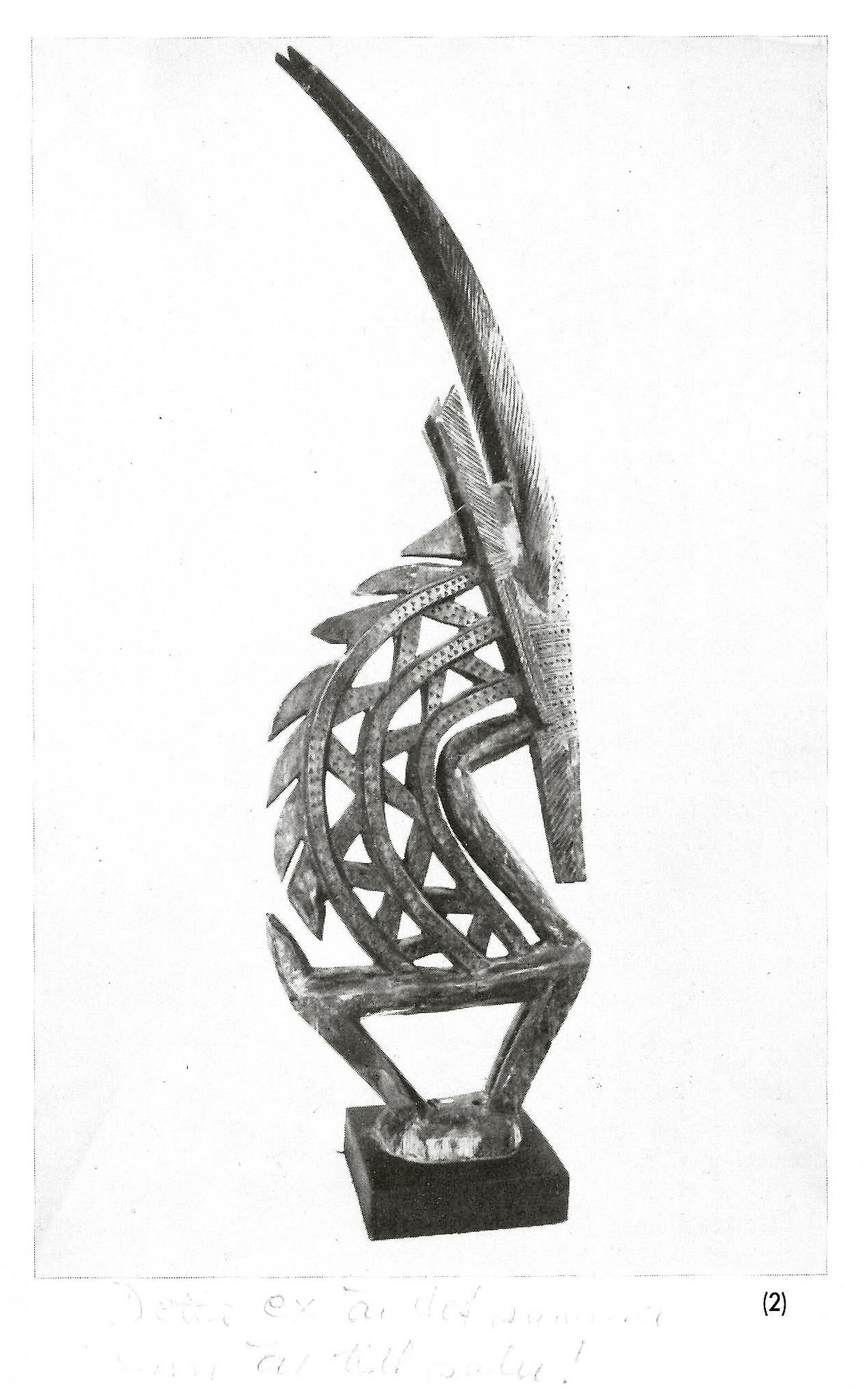 HEADDRESS Tshiwara/Ciwara (stylized male antelope). Wooden sculpture.
