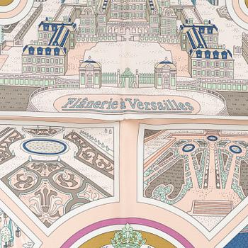 Hermès, a 'Flanerie a Versailles' silk scarf.