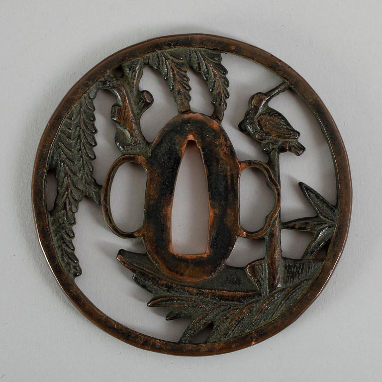 TSUBA, brons, Japan, 1800-tal.