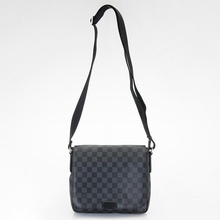 Louis Vuitton, A Damier Graphite 'District PM Messenger' Bag.