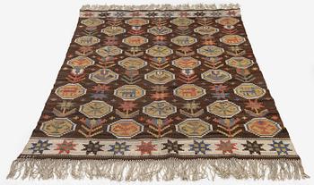 Märta Måås-Fjetterström, a 'Lammet' drape, flat weave, c. 200 x 125 cm, signed MMF.
