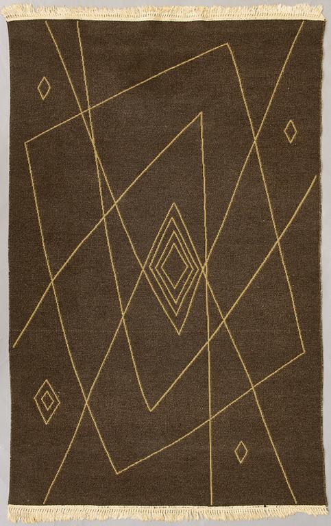 A 1950s Finnish flat weave carpet. Circa 240x150 cm.