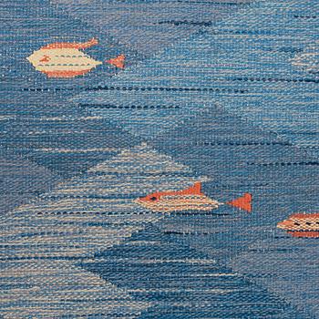 MATTA. "Fiskar". Rölakan och gobelängteknik. 323 x 216,5 cm. Komponerad av Elsa Gullberg.