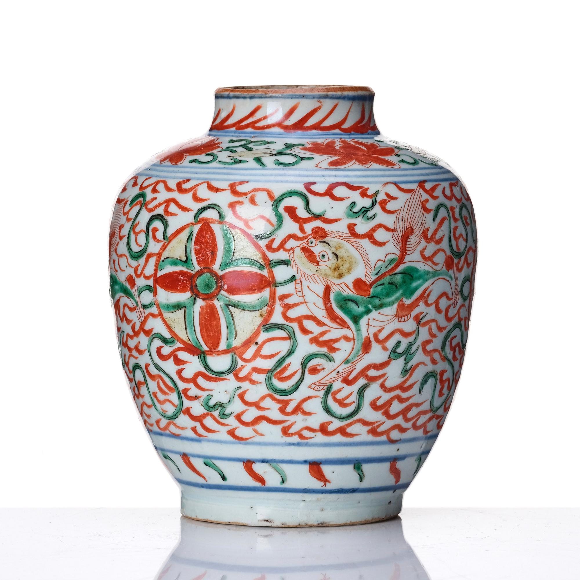 Kruka, porslin. Transition, 1600-tal.