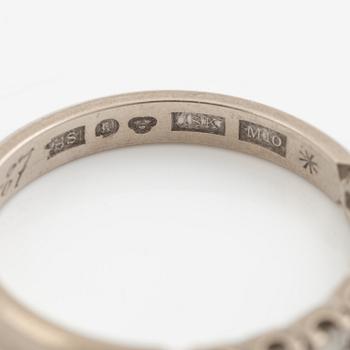 Ring, half eternity band, Strömdahls, 18K white gold set with brilliant-cut diamonds.