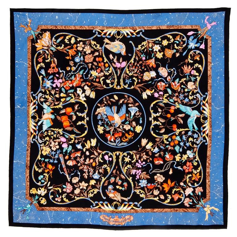 HERMÈS,a silk scarf, "Pierres d'Orient et d'Occident".