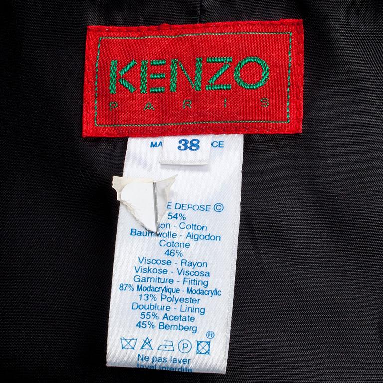KENZO, a two-piece suit consisting of jacket and skirt.