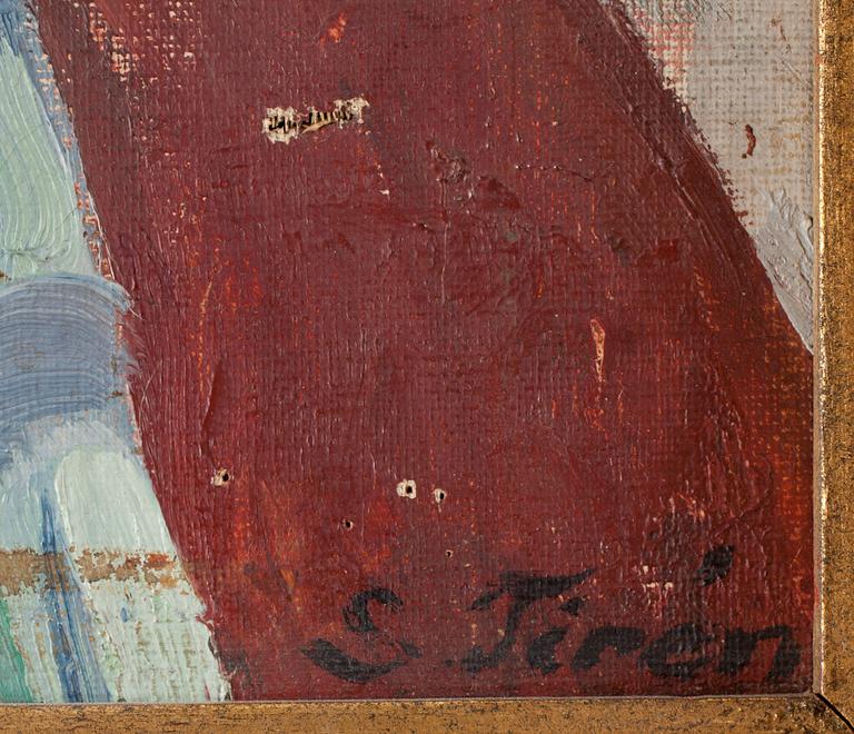 STINA TIRÉN, olja på duk, sign.