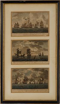 ENGRAVING, 3, England, 18th Century.